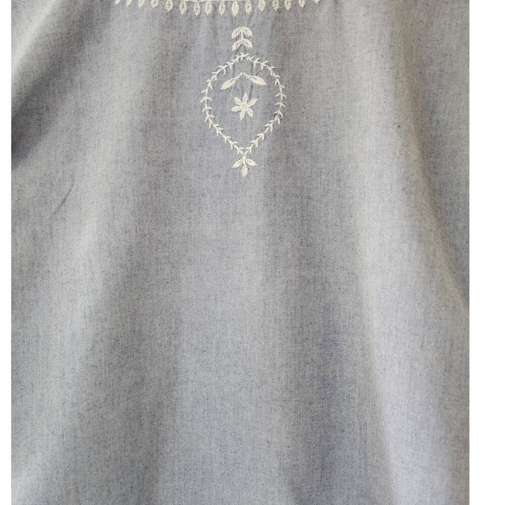 Vintage Ruff Hewn Light Blue Long sleeve Peasant Blouse Women's Size 4-6 - Picture 7 of 12